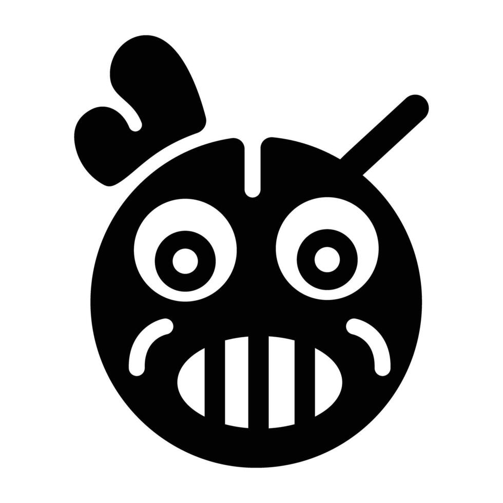 Filled style icon of petroglyph art vector