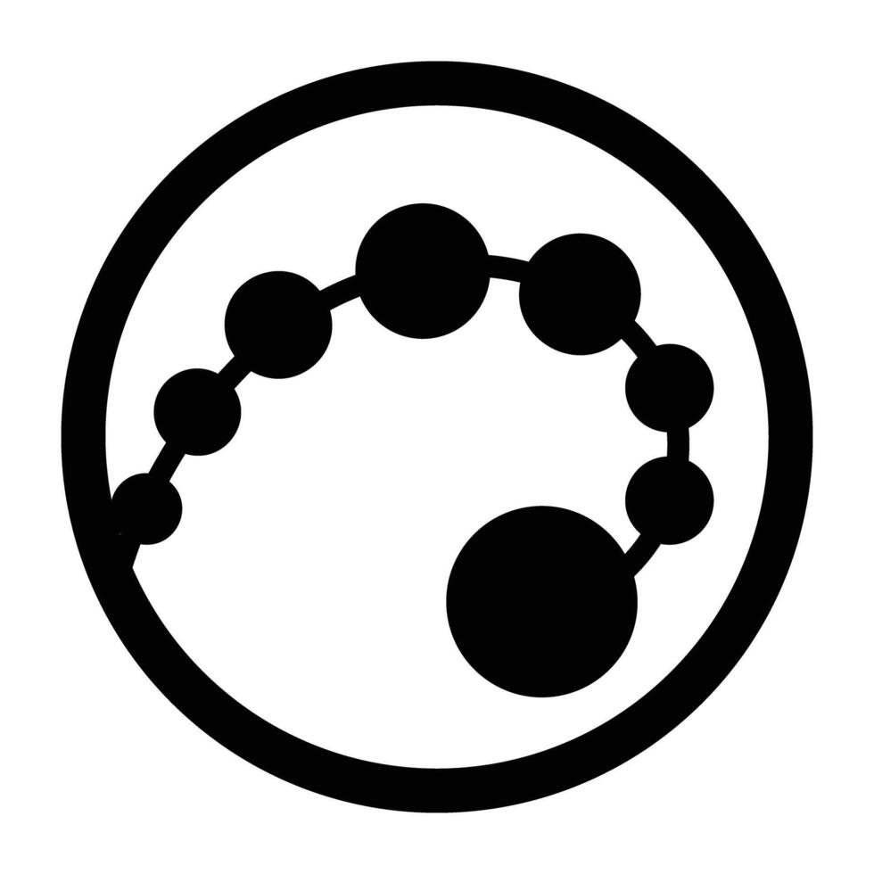 Solid style icon of lorien six symbol vector
