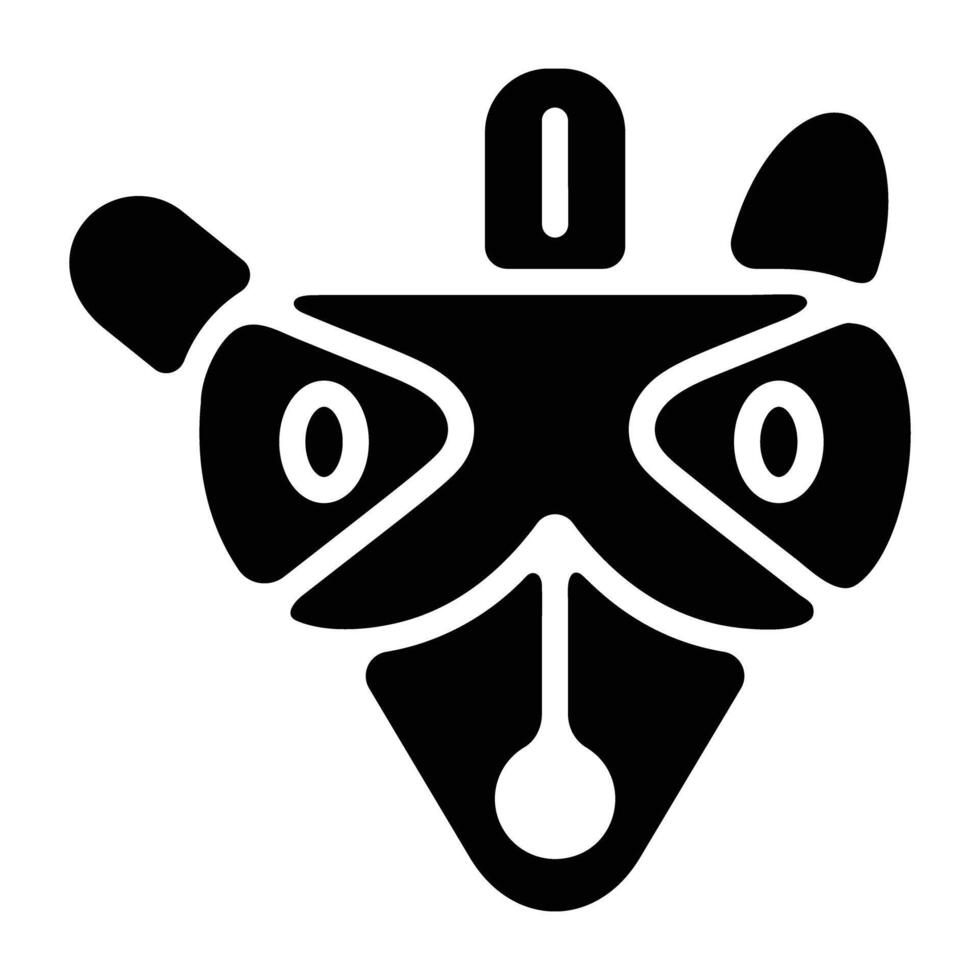 A filled style icon of taino sign vector