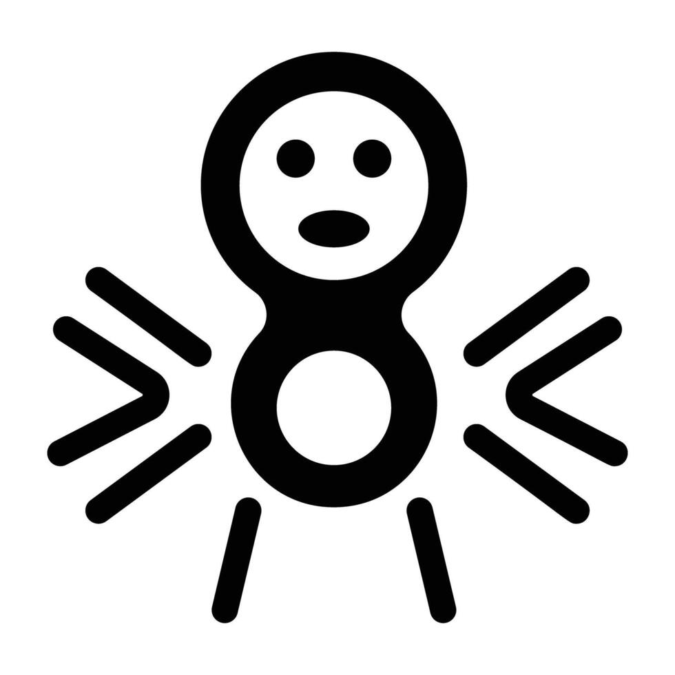 A glyph style icon of puerto tattoo vector