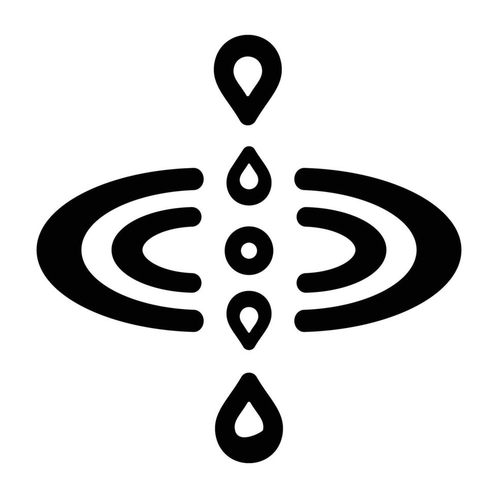 A solid icon of mindfulness symbol vector