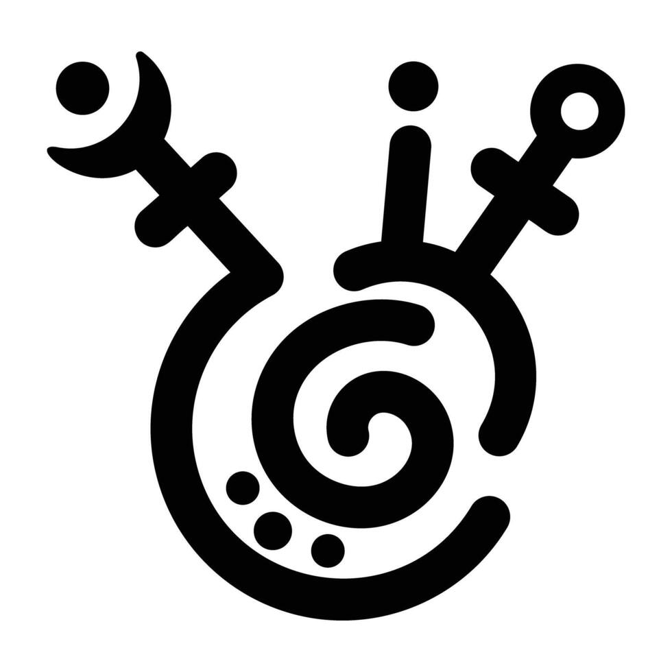 A filled icon of sigil symbol vector