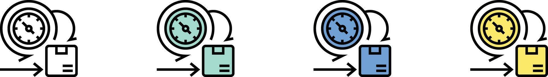 Sprint icon. Outline, Green, Blue and Yellow Style Design Isolated On White Background vector