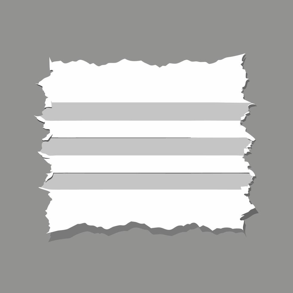 Rectangular Ripped paper. torn paper. Decoration and texture. vector