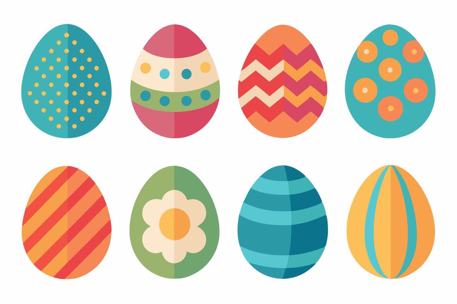 icon set egg with handrawn, egg characeter vector