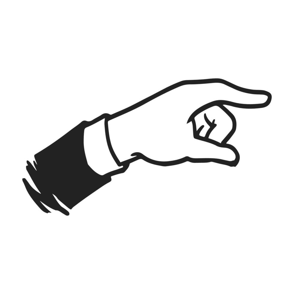 Hand Gesture OK Sign Illustration. Doodle cartoon drawing icon vector