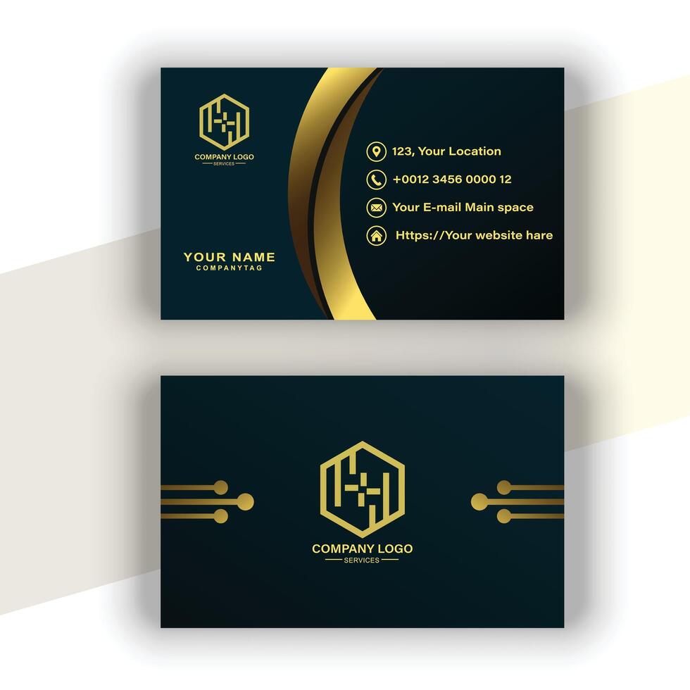 A luxury-style modern business card. vector