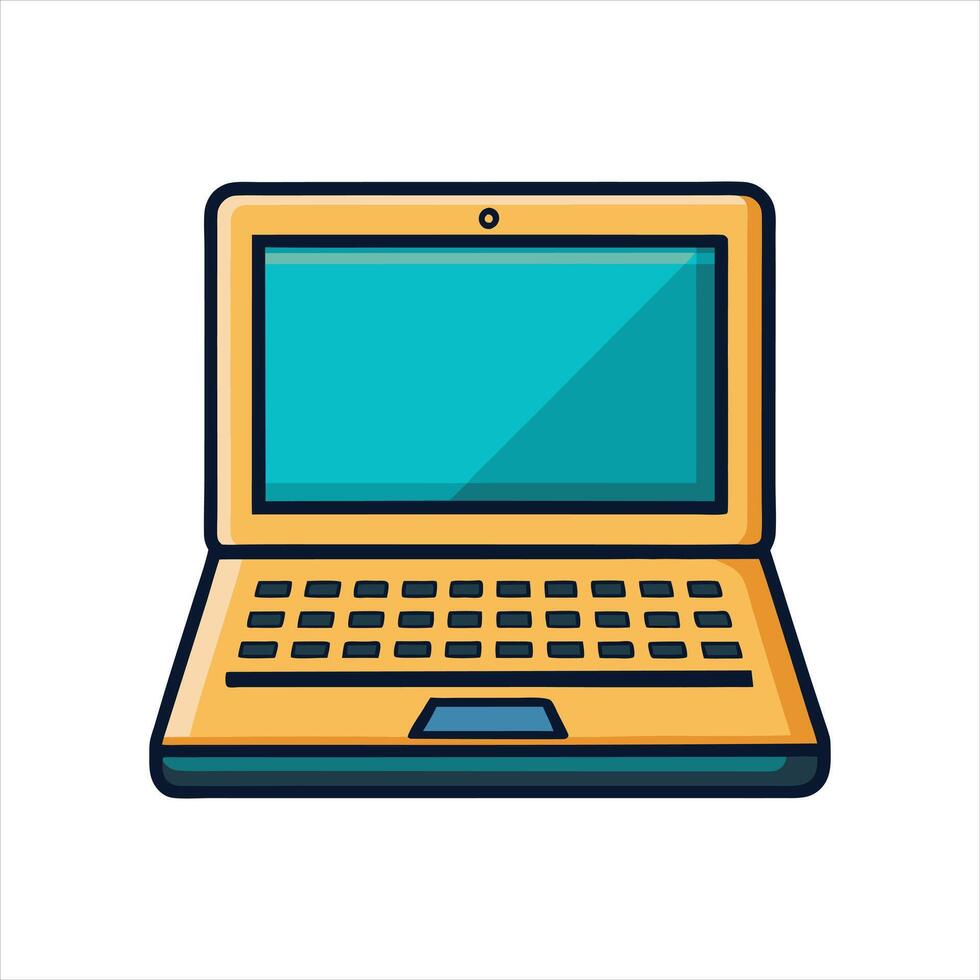 laptop logo icon template vector