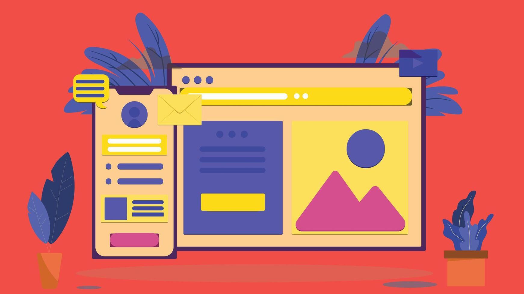 How to create a responsive website vector