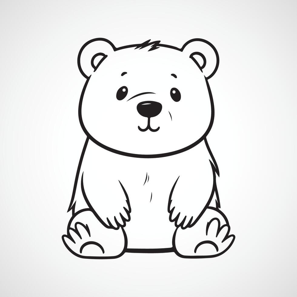 Cute Teddy Bear Illustration design vector