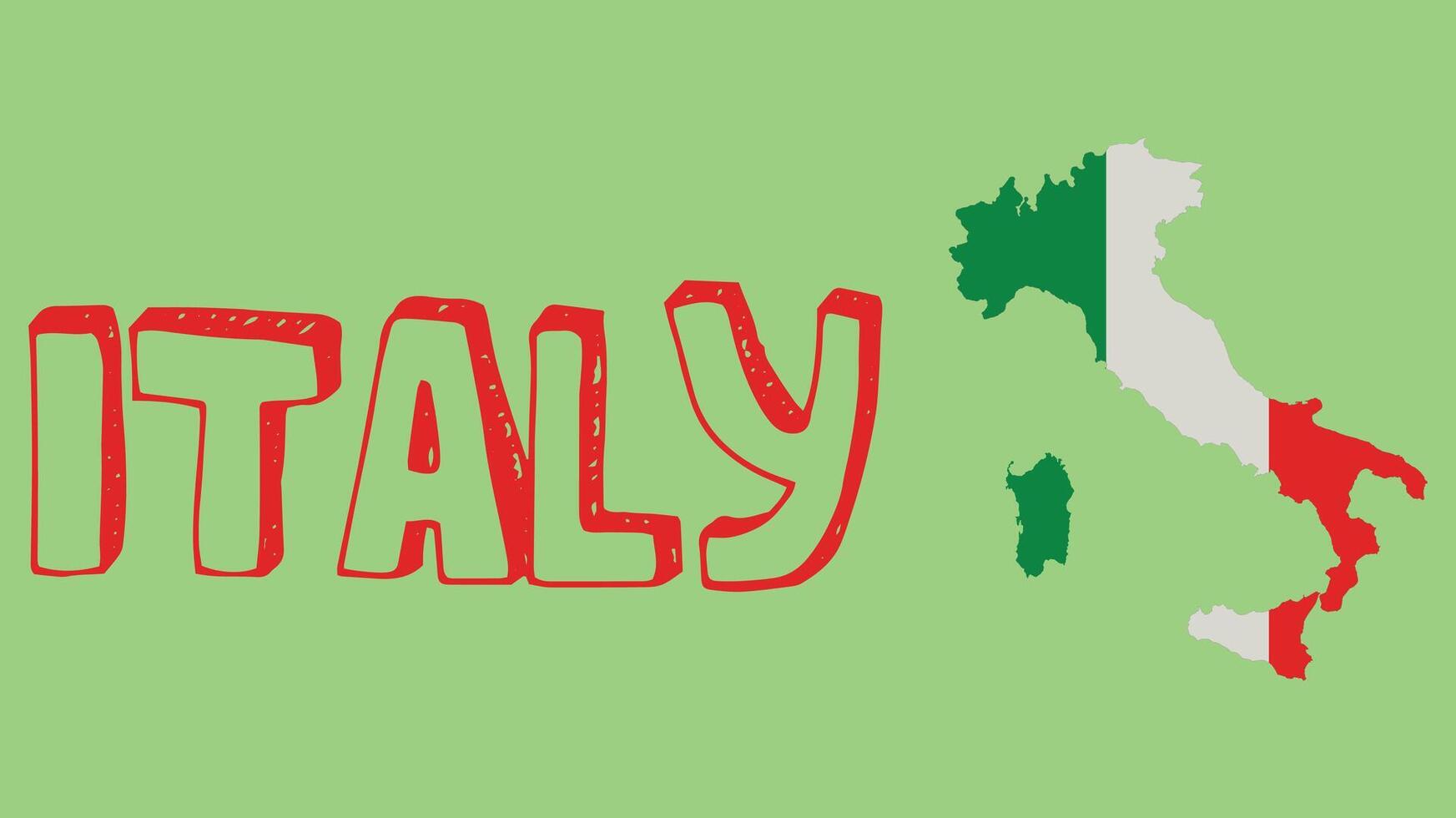italy map on isolated background design illustration vector