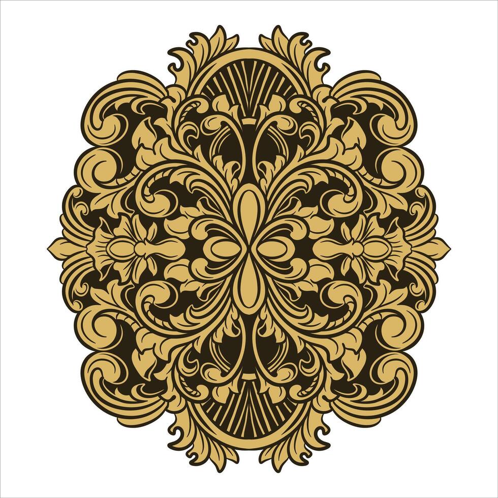 luxury ornament floral illustration vector