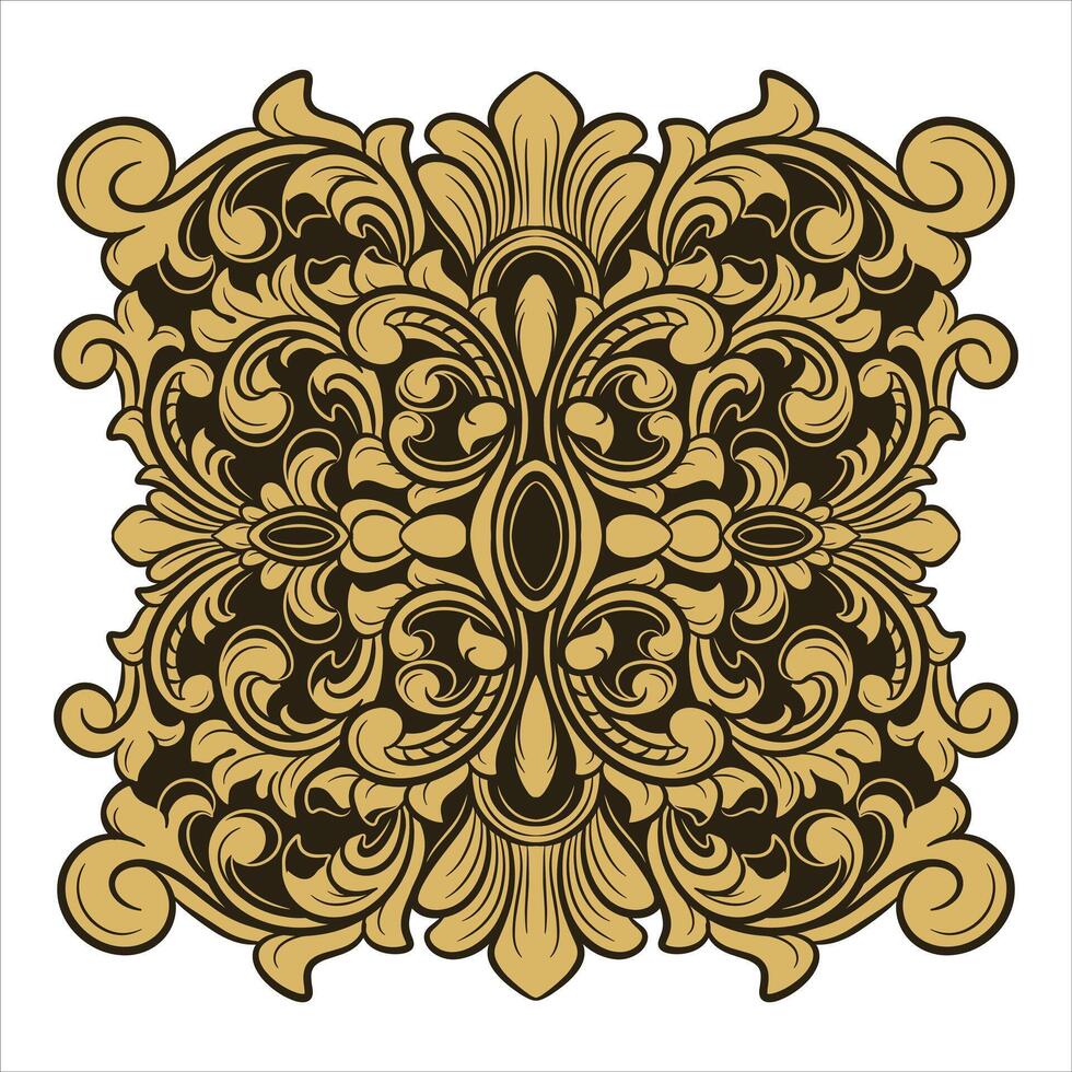 diamond Luxury ornament floral Illustration vector