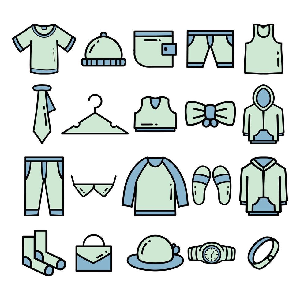 fashion icon sets on the web vector
