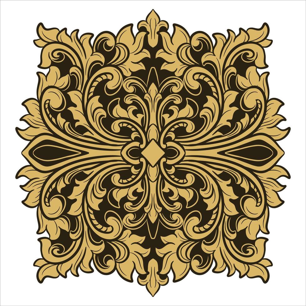 Luxury frame Ornament wedding decoration vector