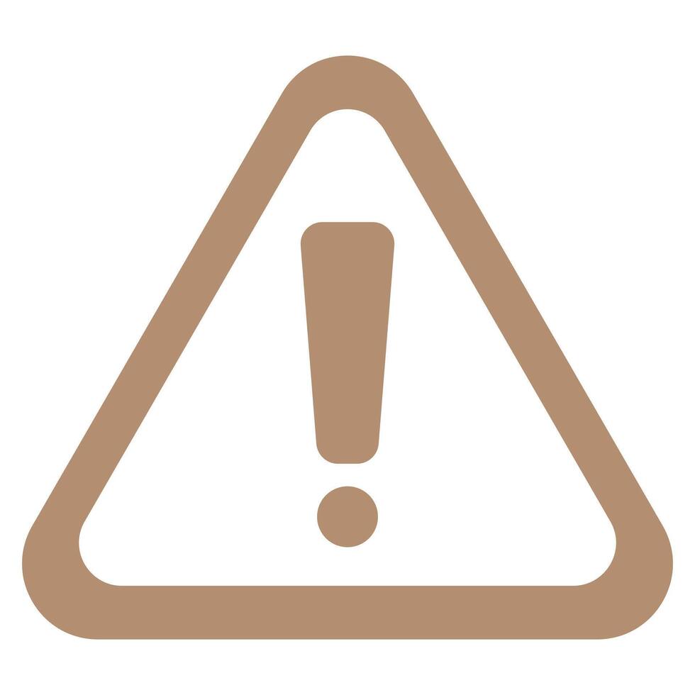 Triangular caution sign with an exclamation mark, indicating a general warning or potential hazard. vector