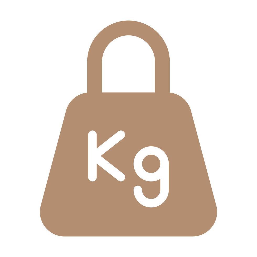 padlock icon with the letters kg on the front, used as a packaging symbol to indicate the weight of the package in kilograms. vector