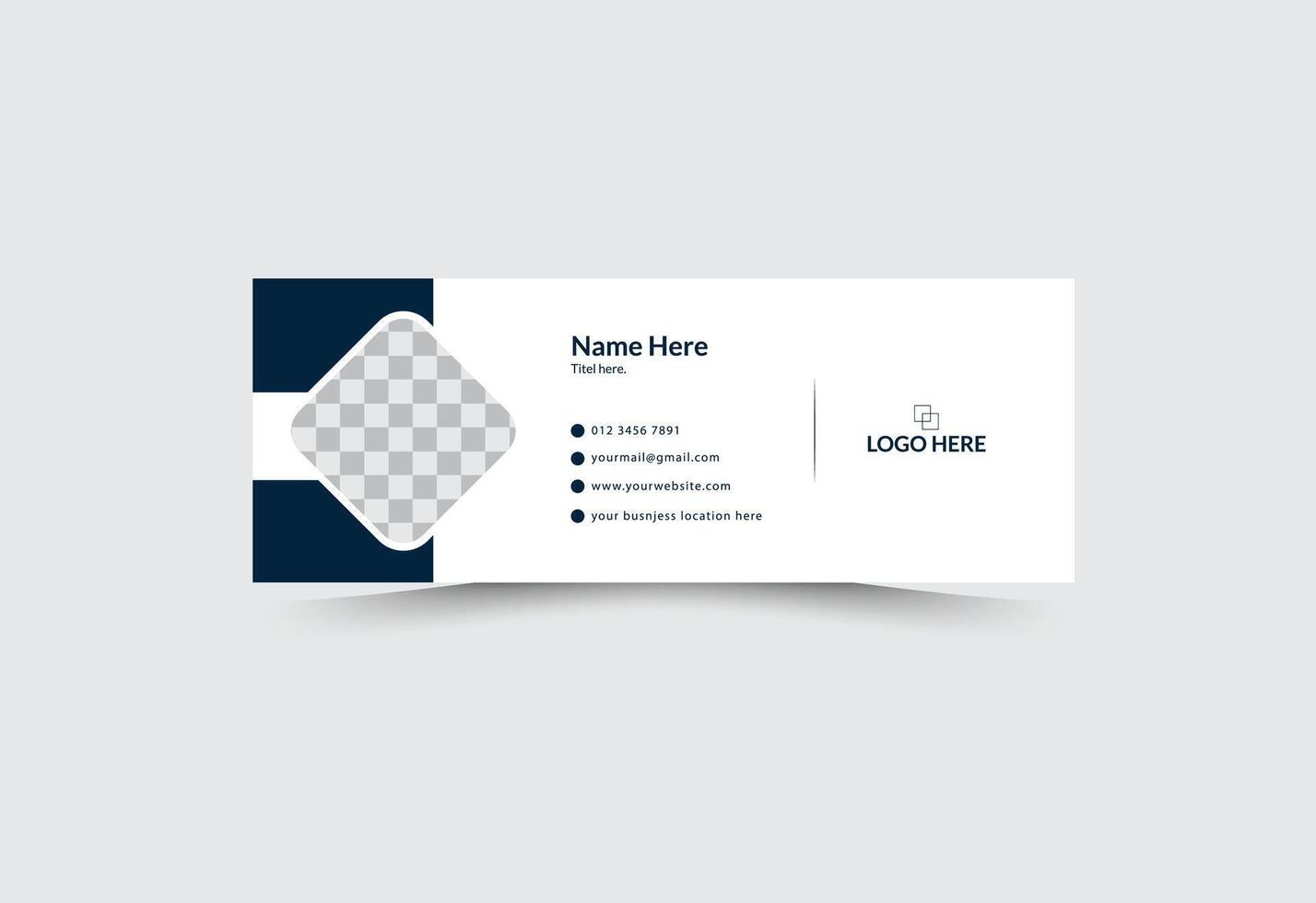 Corporate Email Signature Design Template vector