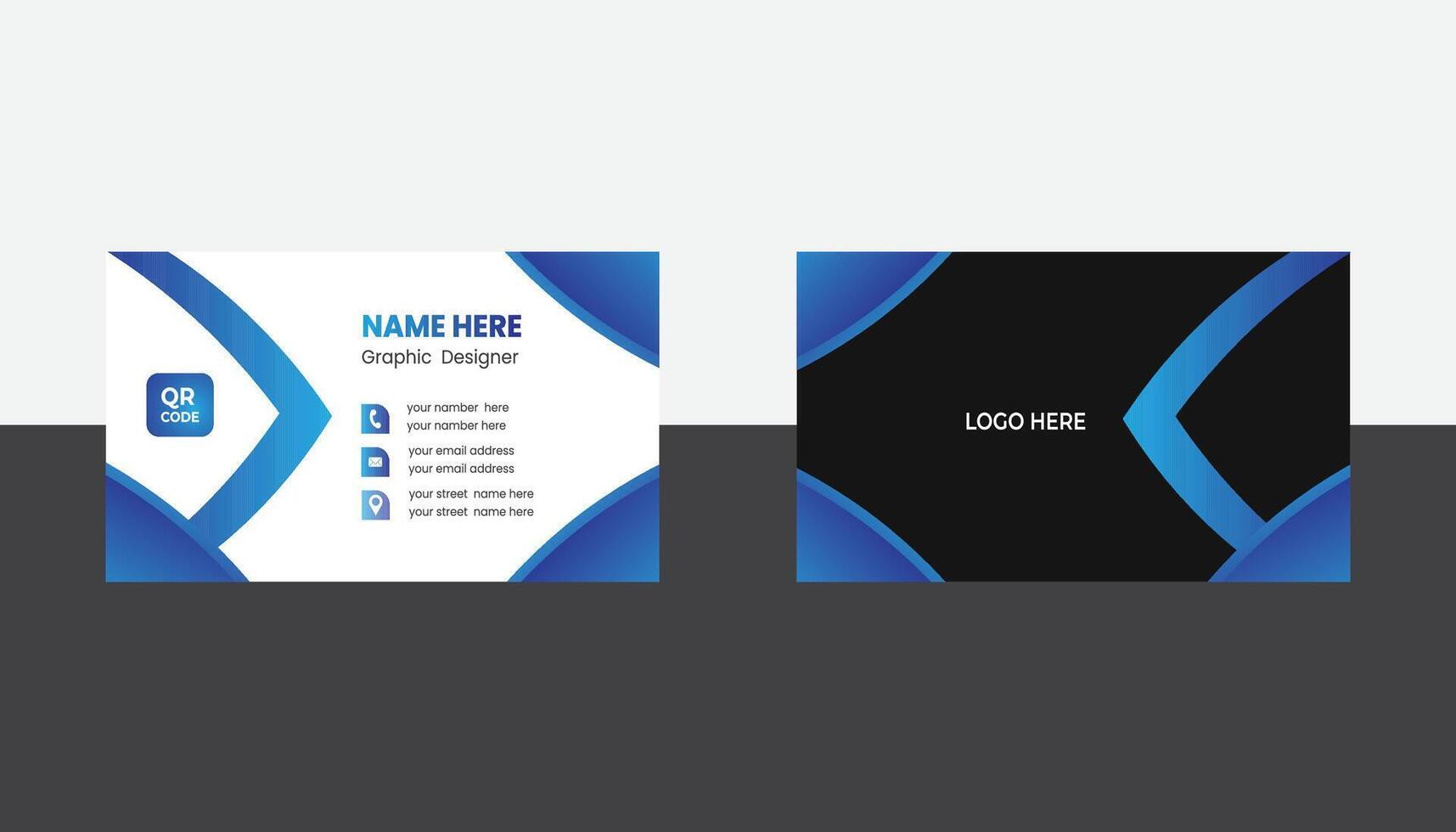 Corporate And Minimalize Business Card Design Template vector