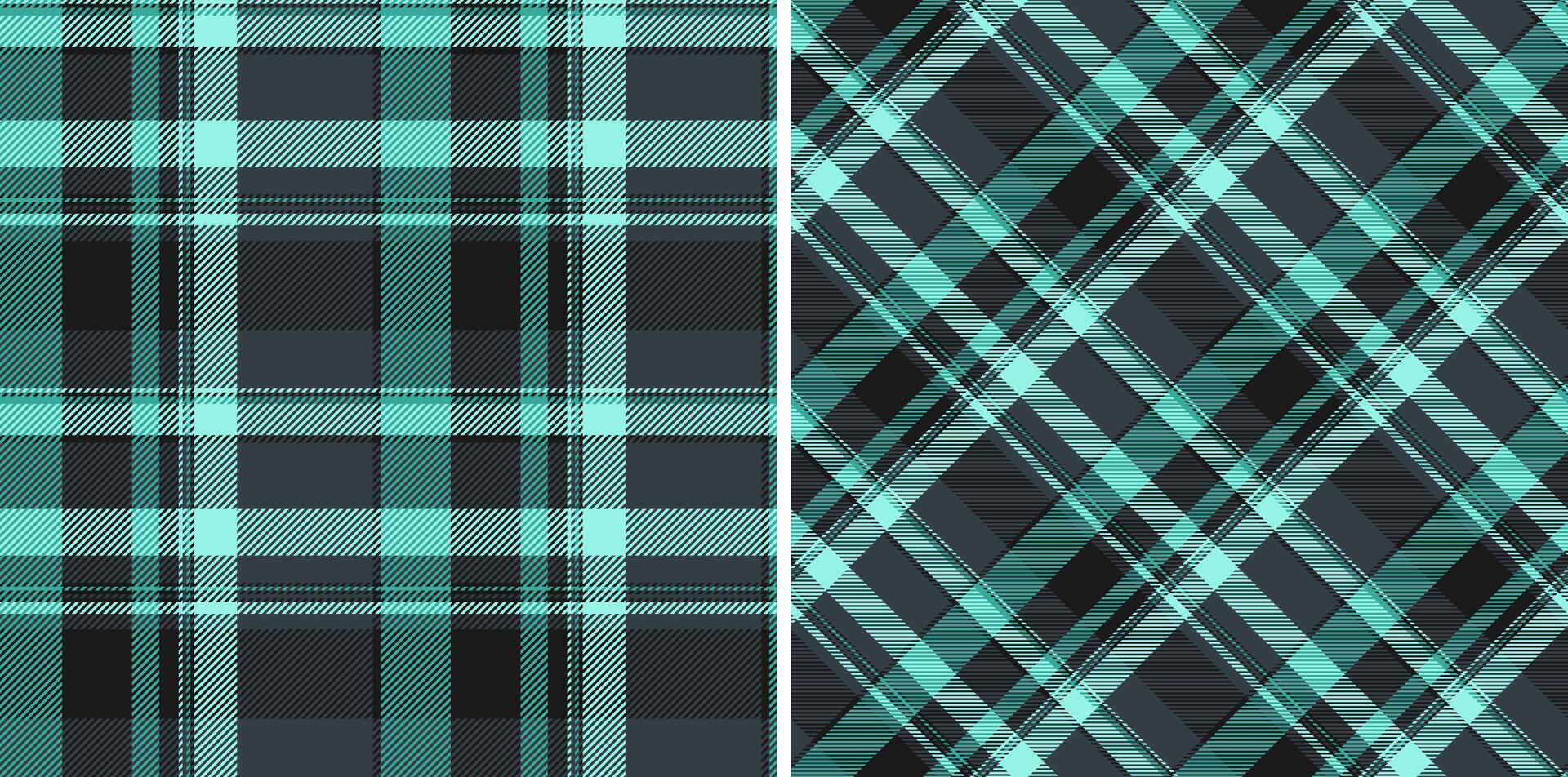 Check background plaid of textile texture seamless with a tartan pattern fabric. Set in dark colors. Eco friendly packaging ideas for products. vector