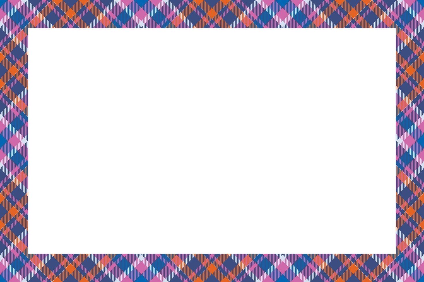 Vintage frame . Scottish border pattern retro style. Tartan plaid ornament. vector