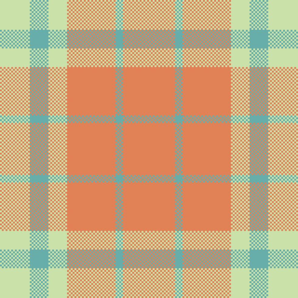 Pixel background design. Modern seamless pattern plaid. Square texture fabric. Tartan scottish textile. Beauty color madras ornament. vector