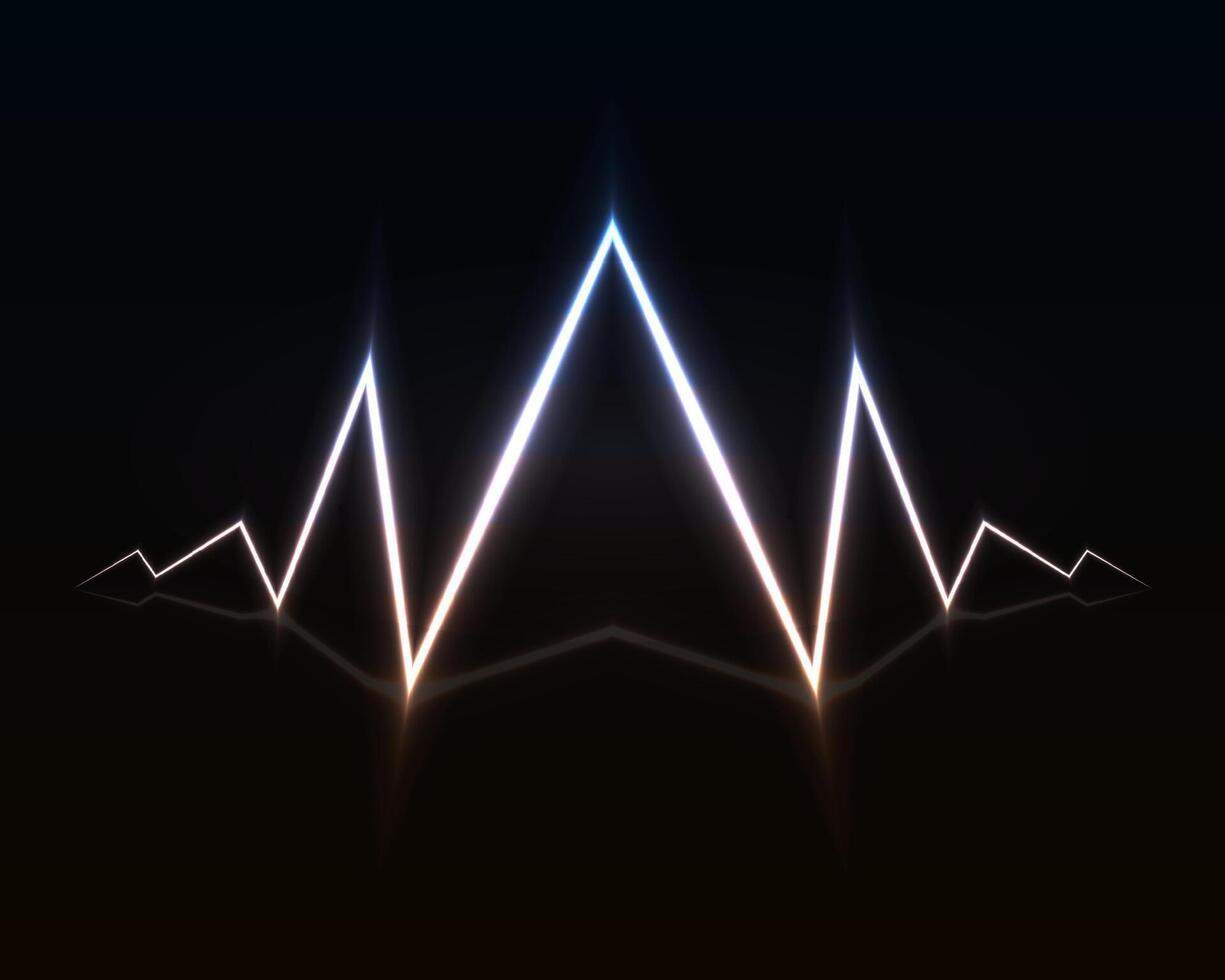 Abstract background electric light. Spark flash effect. Bright curved line. Neon glowing curves. vector
