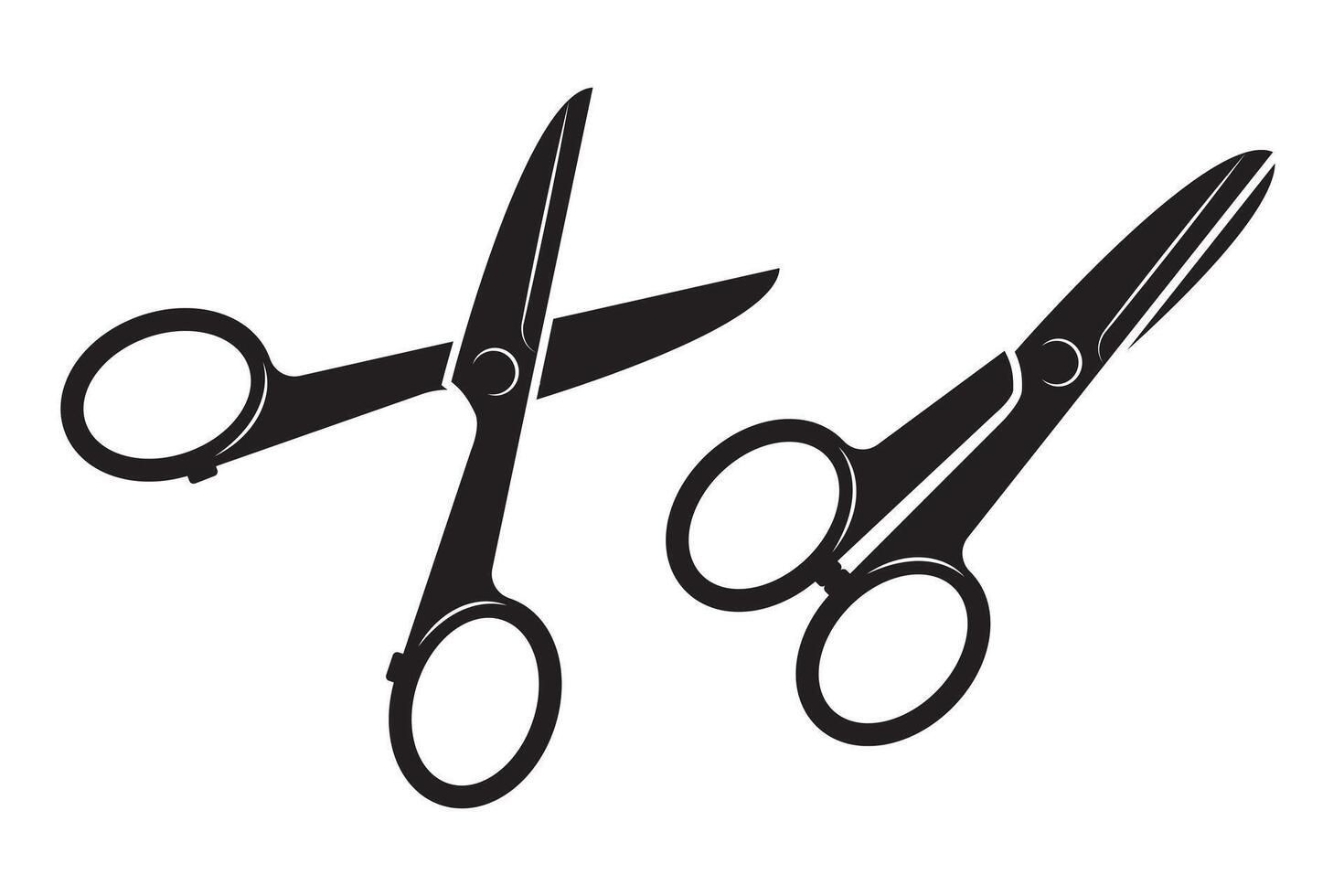 Scissors icon design. Cut out tool for paper or tailor work. vector