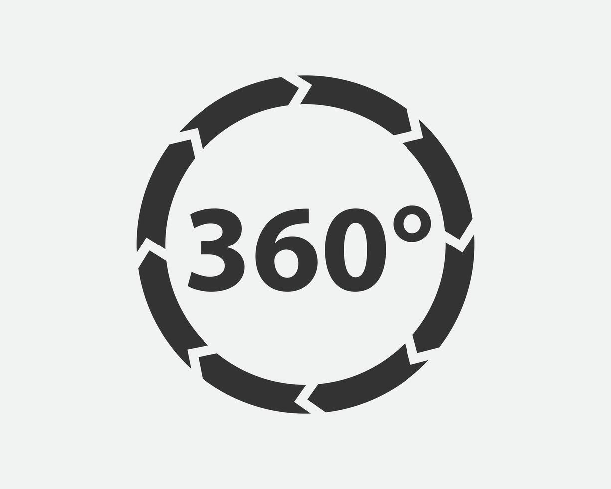 360 degree view icon vector