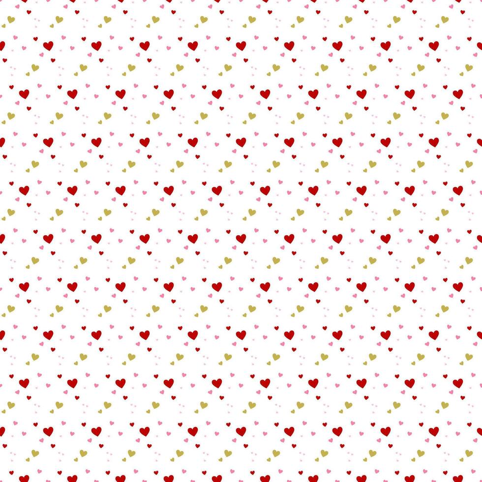 Hearts seamless pattern. Pink background with heart. Love template for walentines day or wedding. Print or web flat design. vector