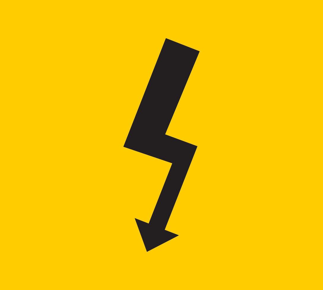 Power energy emblem. Electricity flash symbol. Charge or danger icon vector
