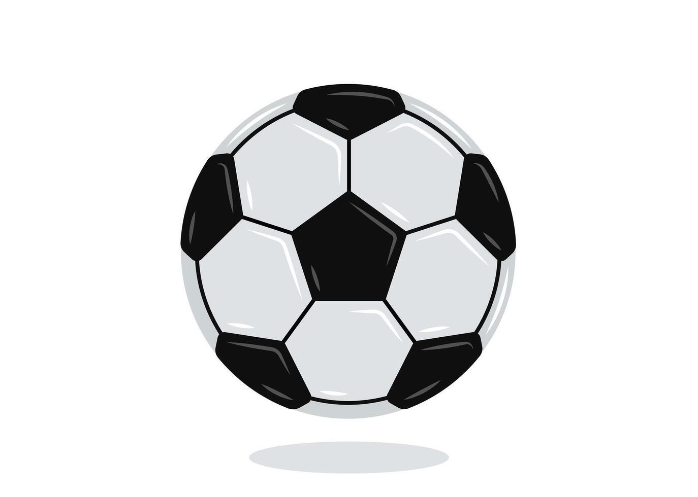 Soccer ball icon isolated on white. Flat design. illustration. vector