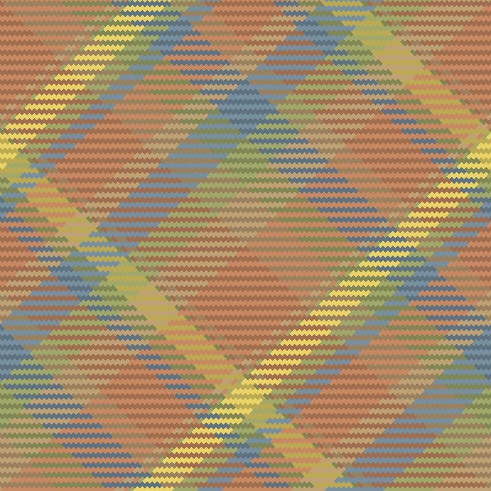 Check plaid seamless fabric texture. Diagonal print. vector