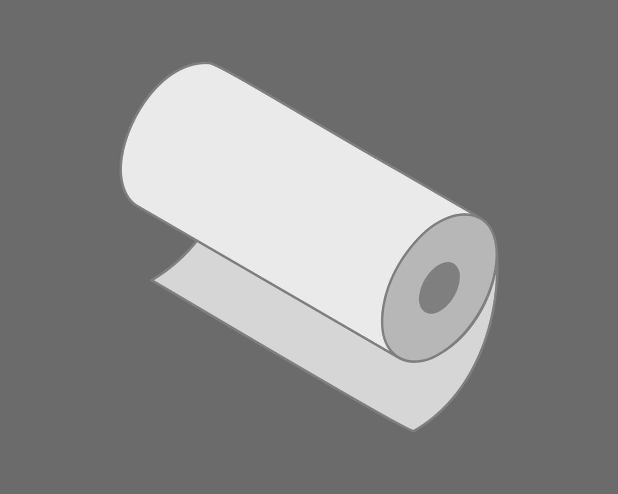 Textile roll icon. Paper tube illustration design for kitchen cleaning towel, carpet, scroll whatman, fabric. vector