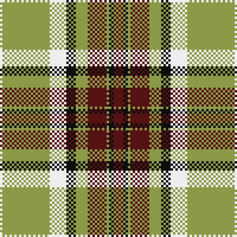 Sixties fabric textile background, checks pattern texture . Filigree plaid seamless check tartan in lime and red colors. vector