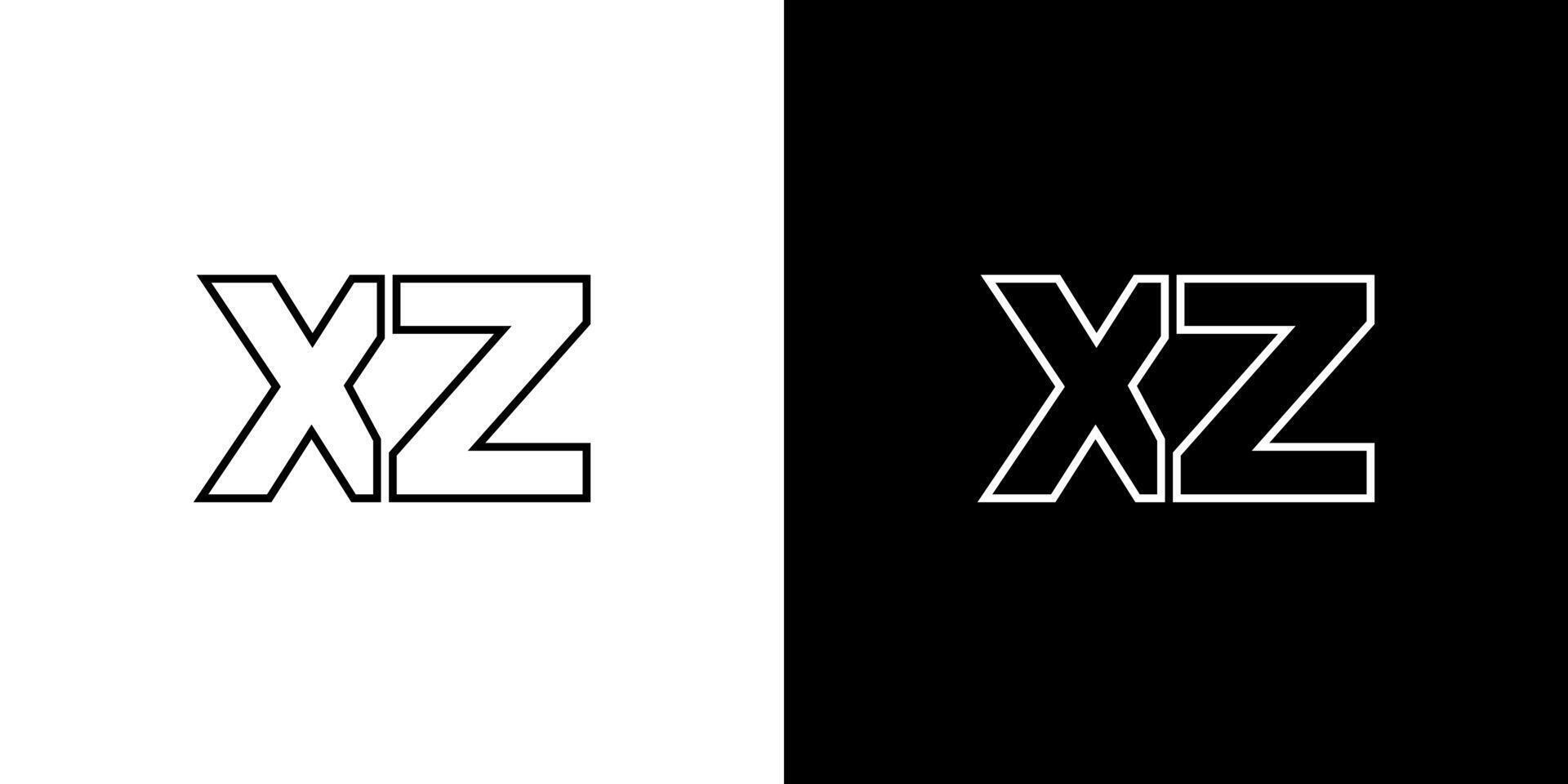 Letter X and Z, XZ logo design template. Minimal monogram initial based logotype. vector