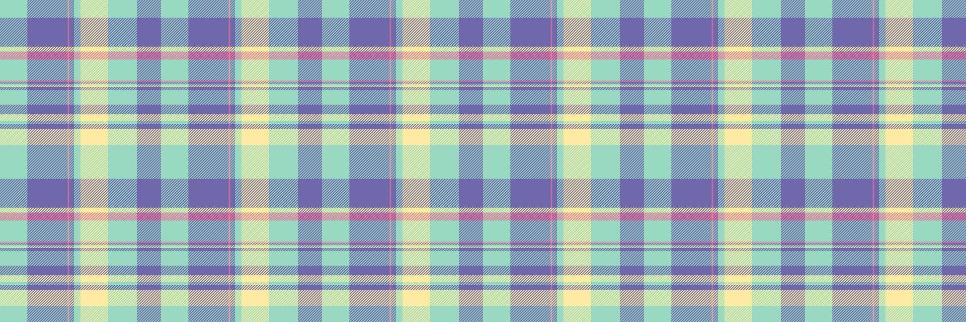 Curve tartan background texture, carnival fabric textile check. Folk seamless pattern plaid in mint and indigo colors. vector