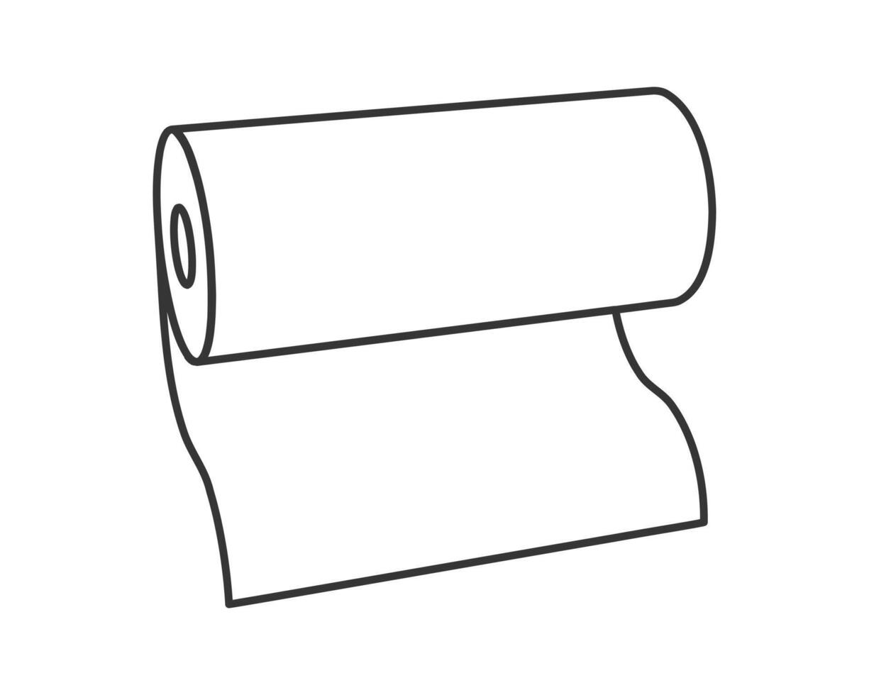 Textile roll icon. Paper tube illustration design for kitchen cleaning towel, carpet, scroll whatman, fabric. vector