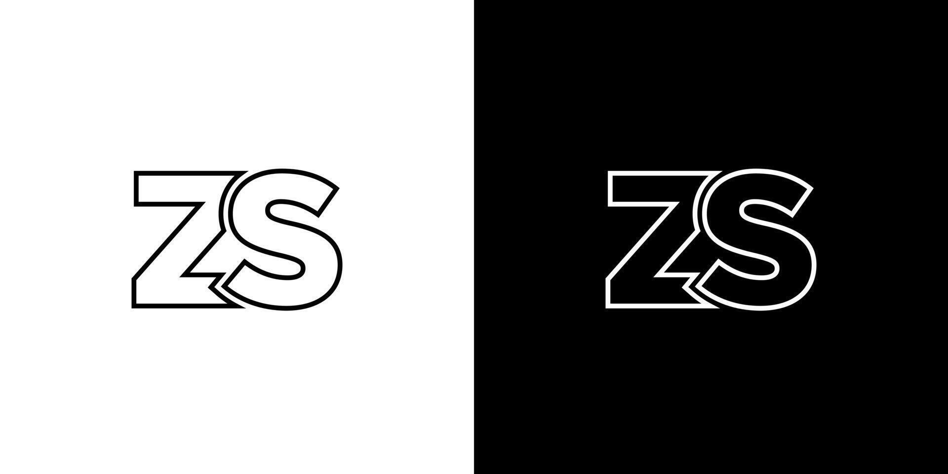 Letter Z and S, ZS logo design template. Minimal monogram initial based logotype. vector