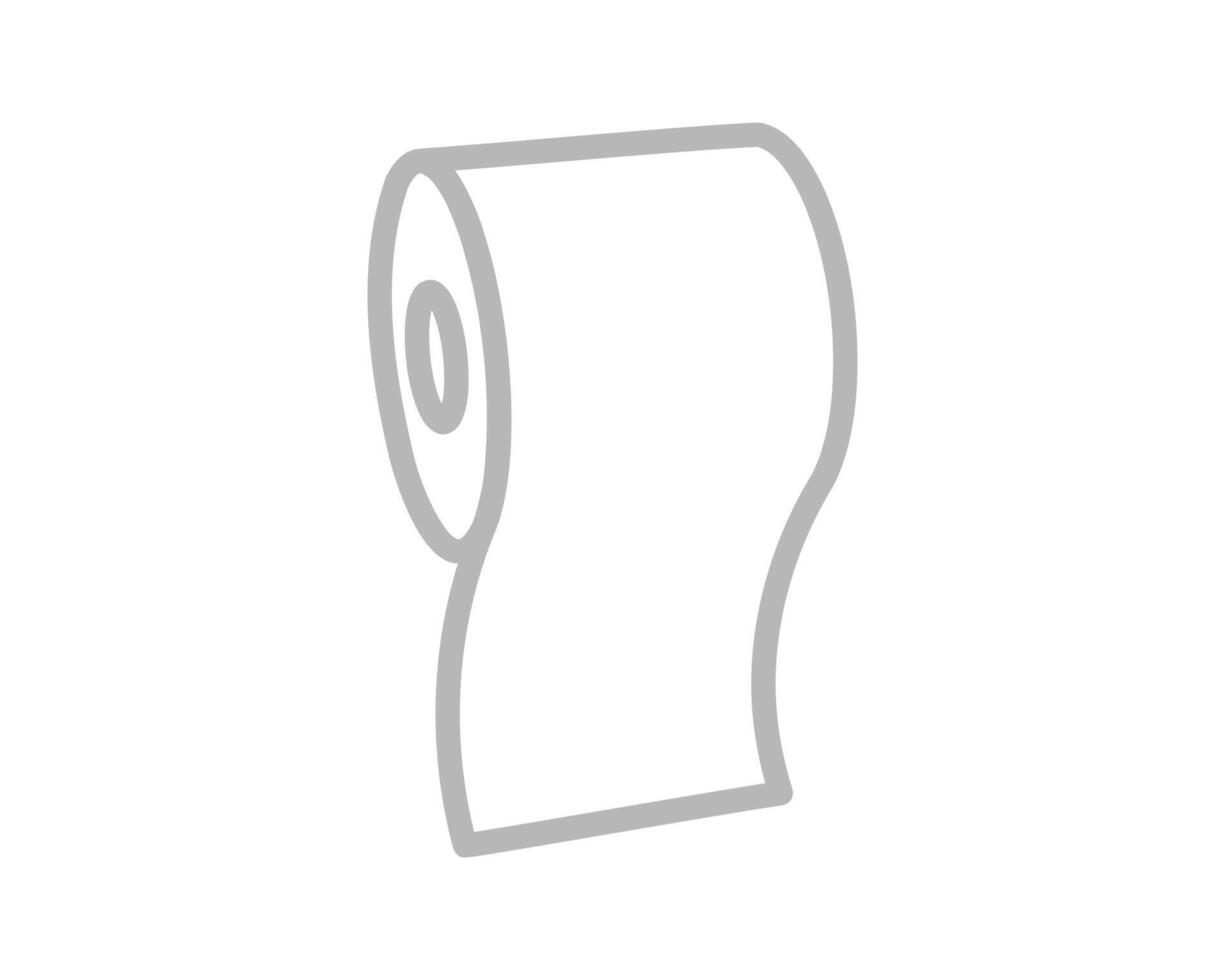 Toilet paper roll or tube icon design, template for wc. Bathroom hygiene icons, kitchen cleaning towel. Blank soft scroll product. vector