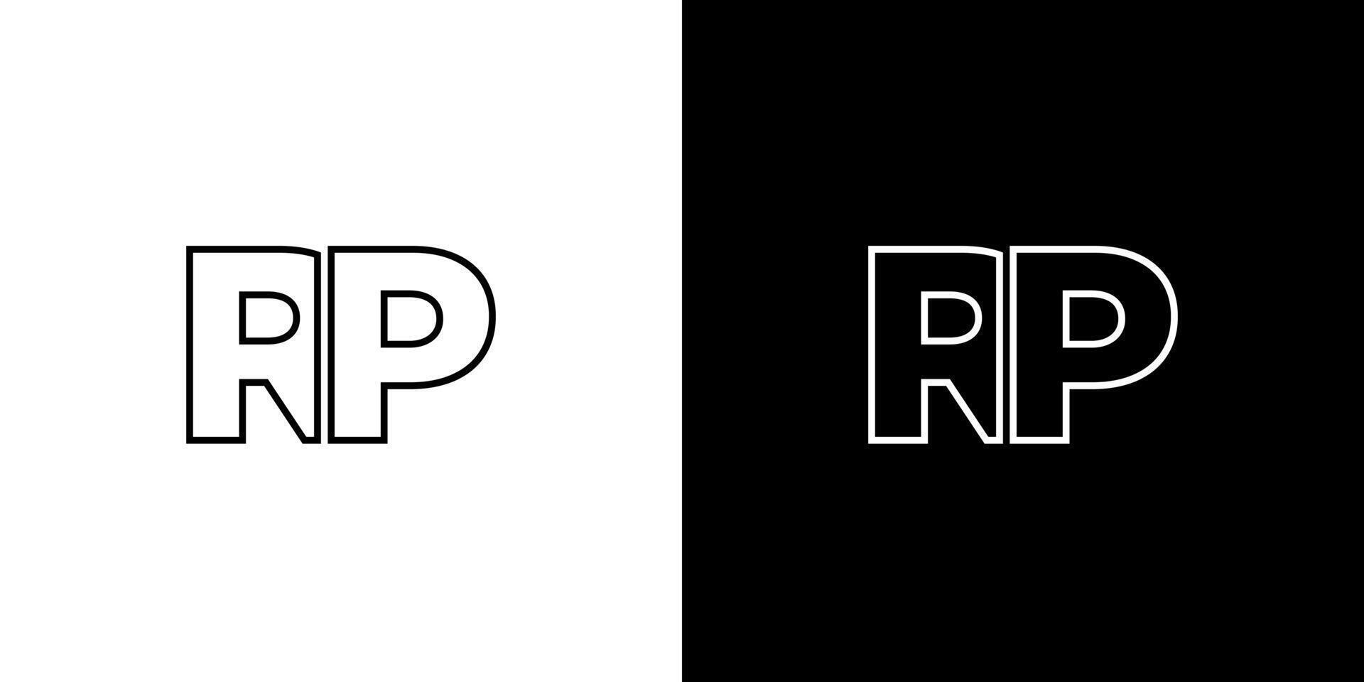 Letter R and P, RP logo design template. Minimal monogram initial based logotype. vector