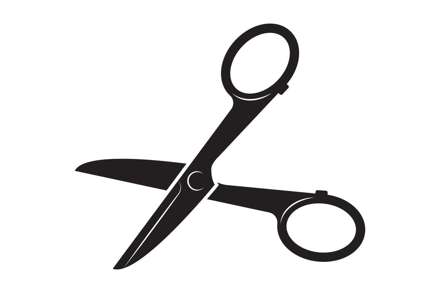 Scissors icon design. Cut out tool for paper or tailor work. vector