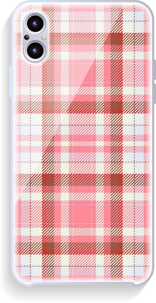 Smartphone cover design mockup. Template geometric pattern for mobile phone back part. Flat design. vector