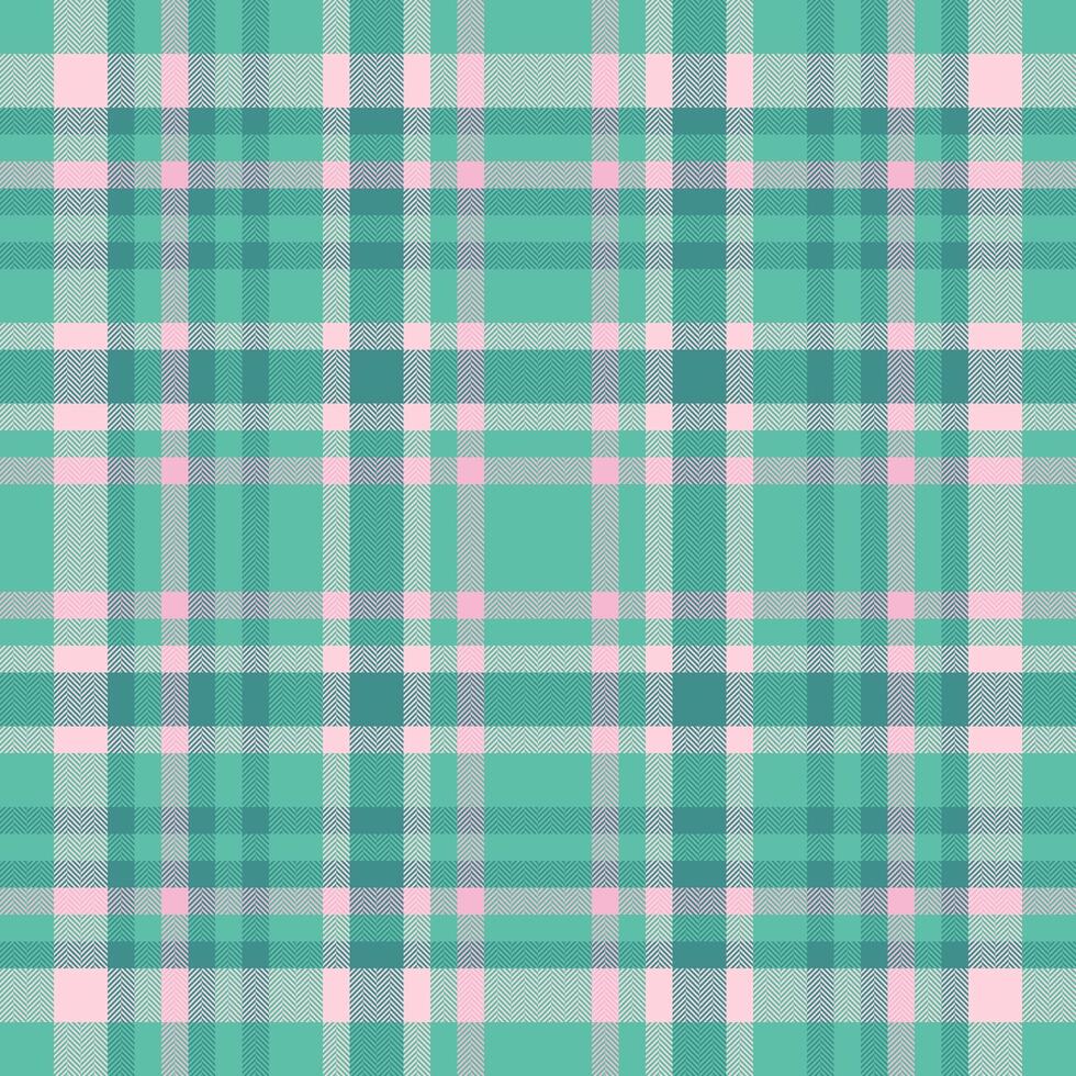 Mix seamless tartan, october background plaid texture. Bedroom textile fabric pattern check in teal and light colors. vector