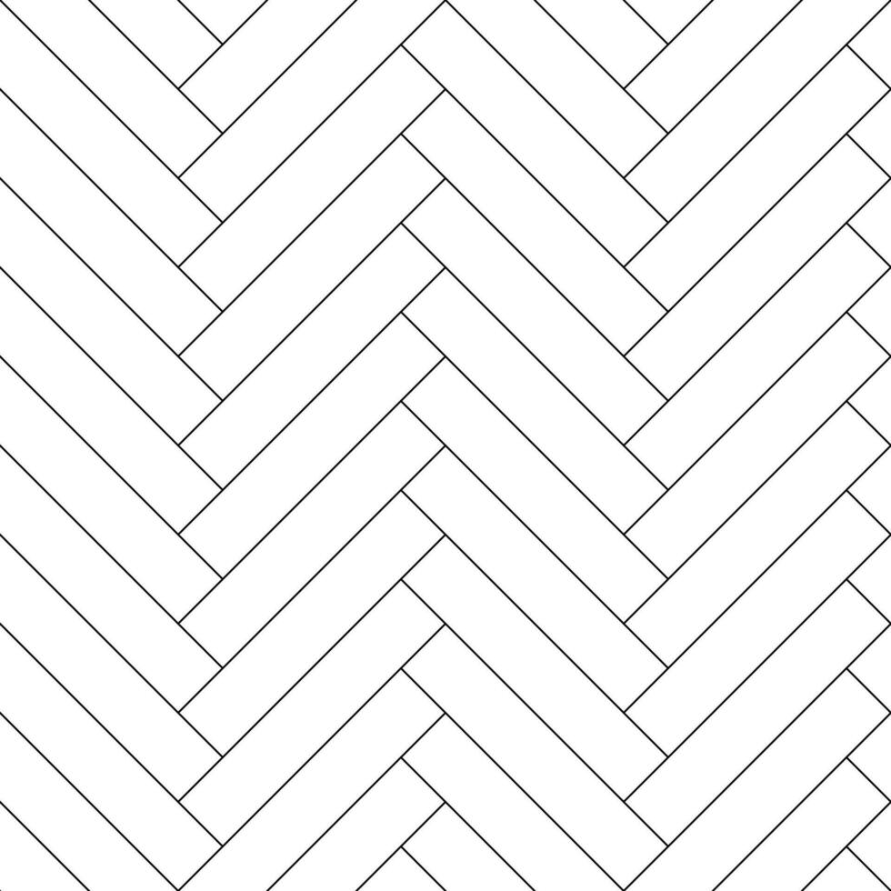 Parquet - rectangles herringbone pattern, black and white seamless repeatable pattern texture background vector