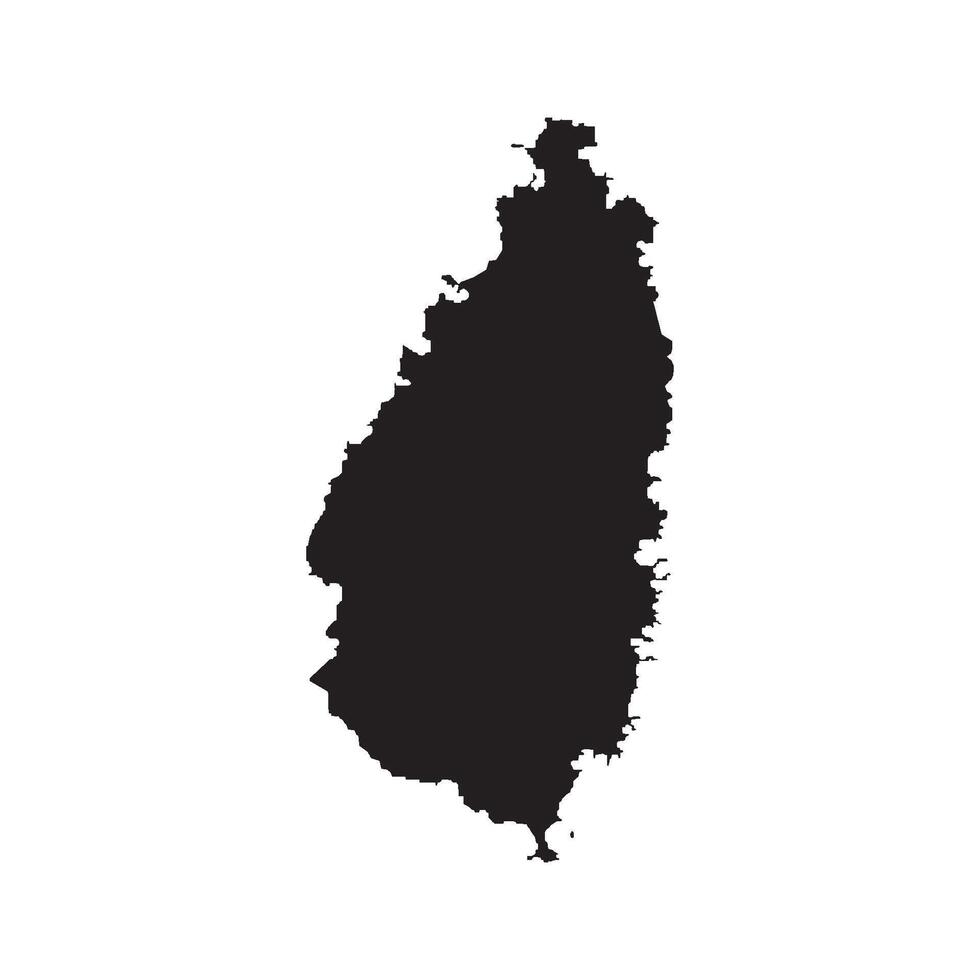 saint lucia map illustration icon vector