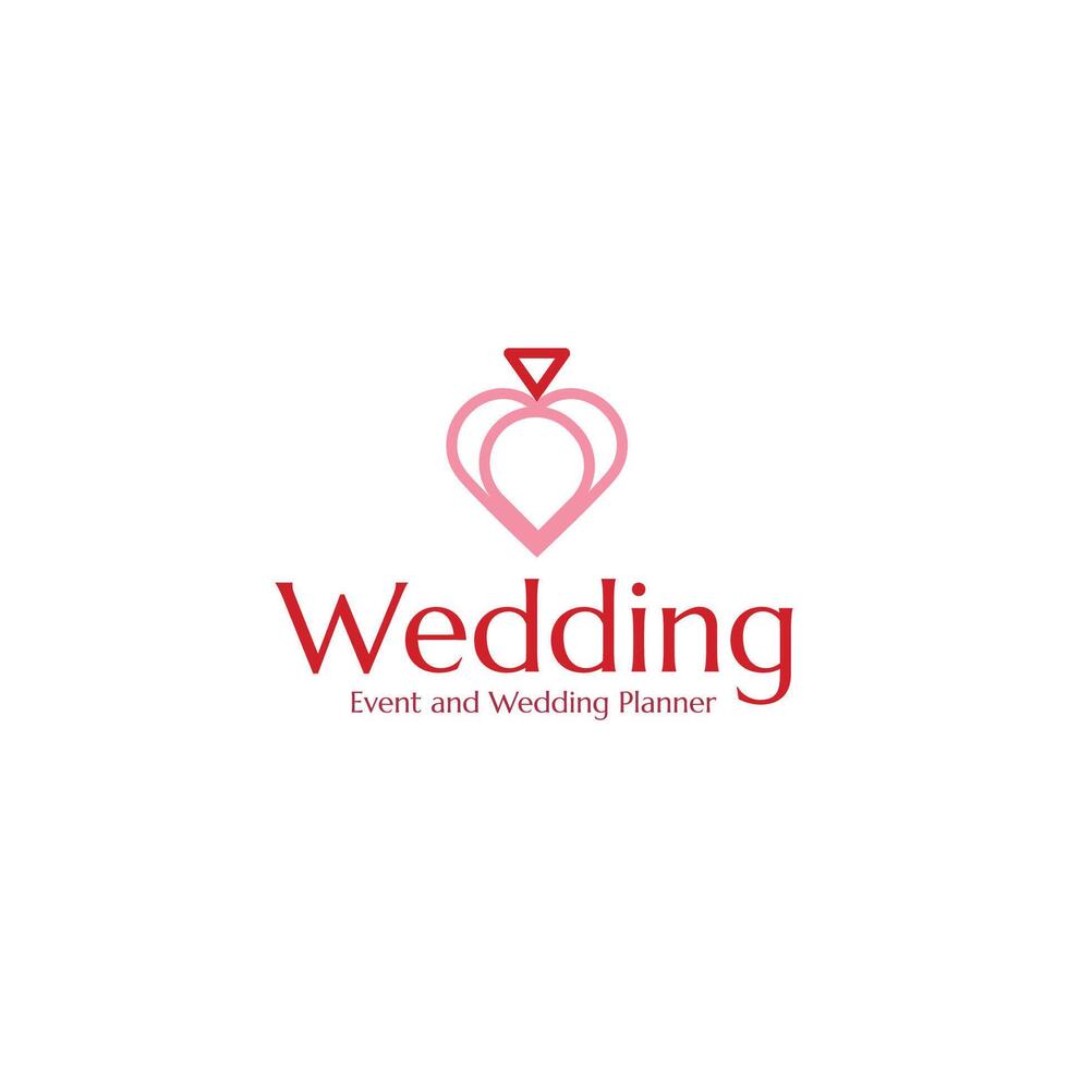 Clean Wedding Planner Logo Design Template vector