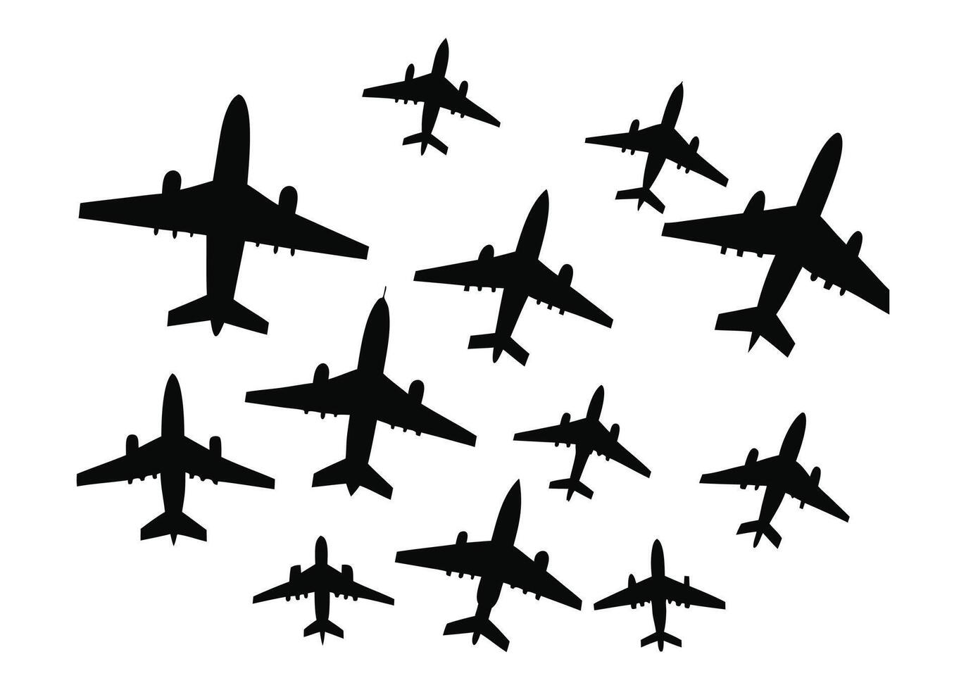 a group of airplanes flying in formation vector