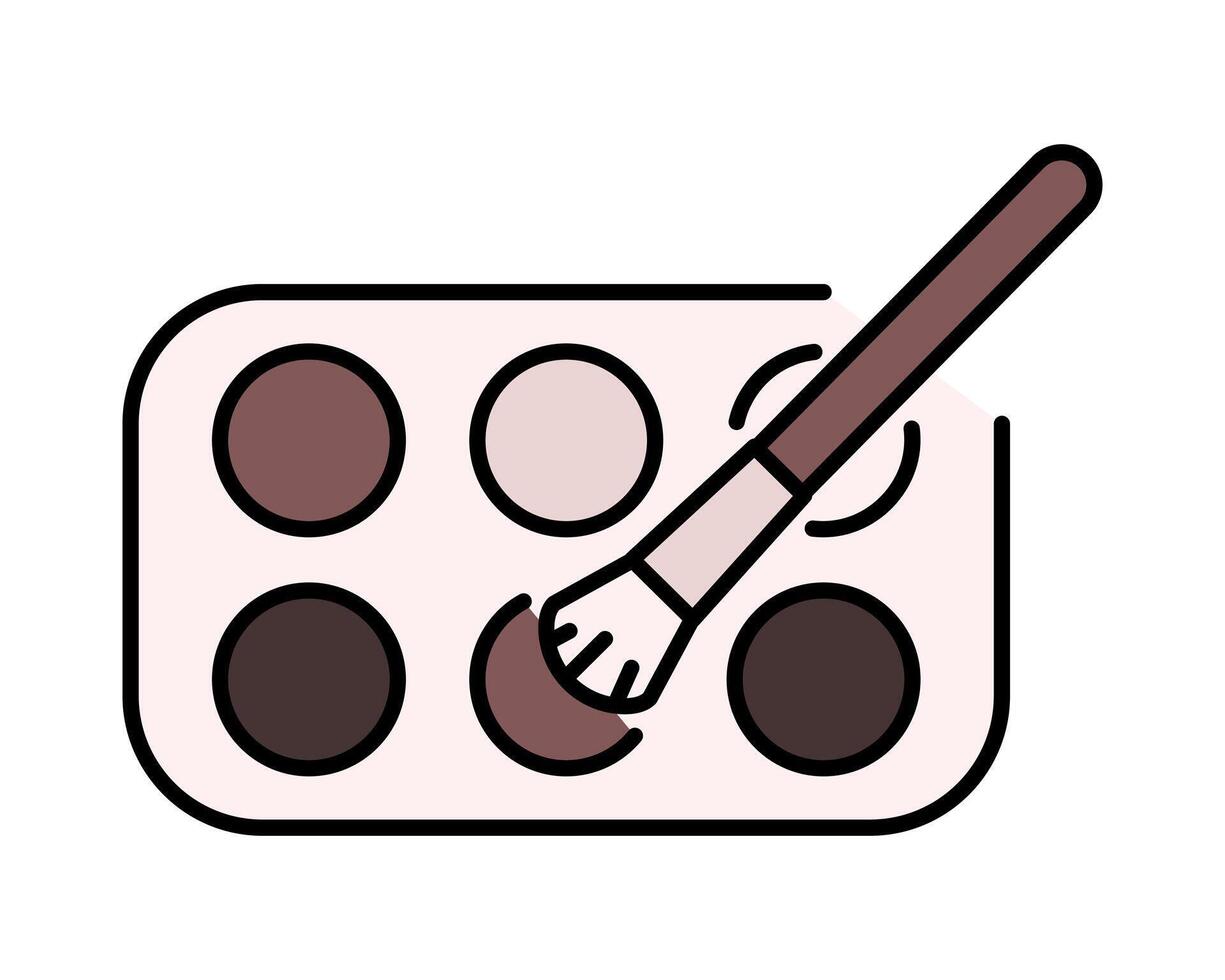 Beauty, Body Care and Cosmetics. Linear Flat Icons and Design Elements vector