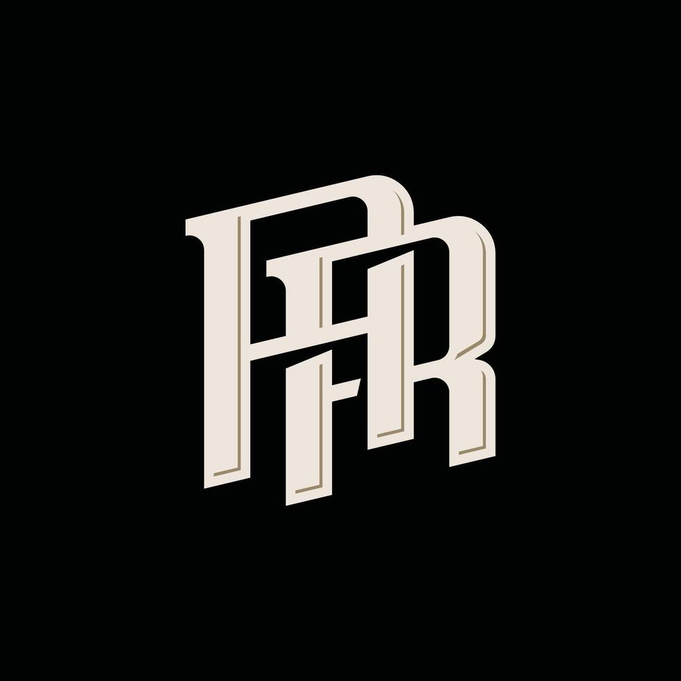 Clean, bold AR or RA monogram with intertwined letters and a balanced, modern design. Perfect for branding, packaging, and apparel with a sleek, professional look. vector